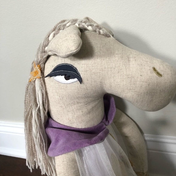 *LIKE NEW* Pottery Barn Kids 28” Everly Magical Princess Horse Linen Plush - Picture 2 of 10
